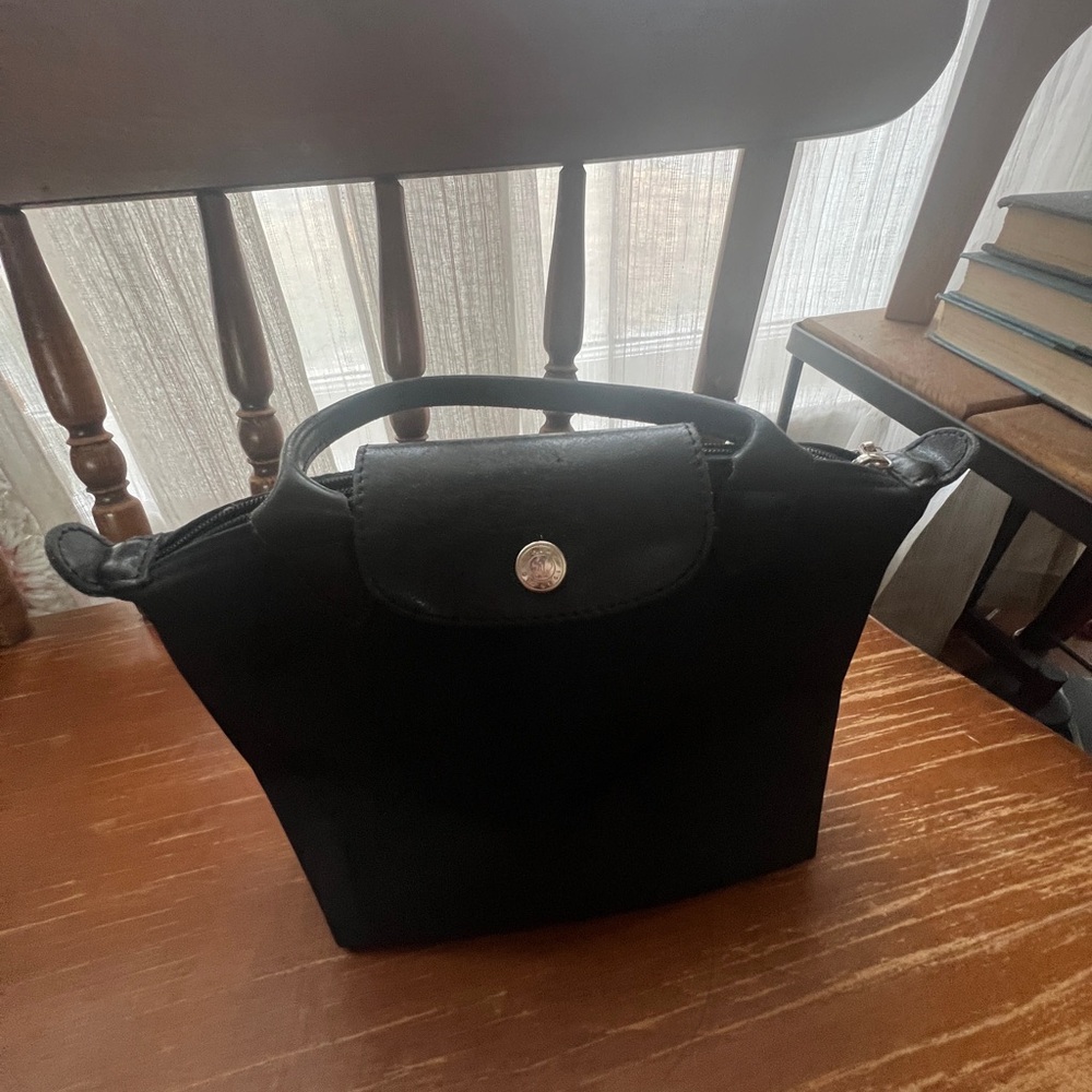 Longchamp / Mini Black Le Pliage Bag